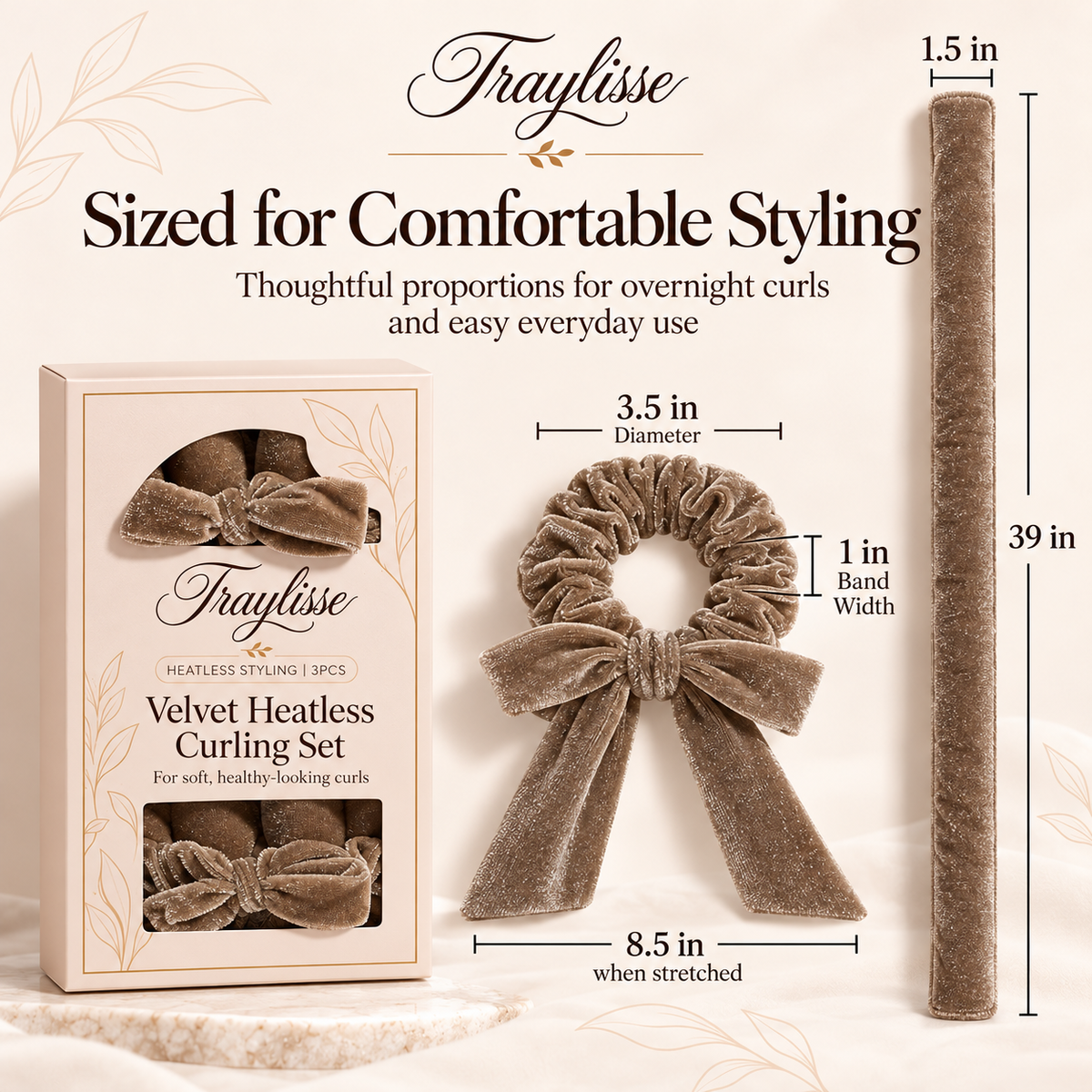 Traylisse® Dream Curls Heatless Curling Set | Wrap Tonight, Wave Tomorrow