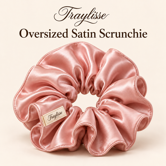 Traylisse® Oversized Satin Scrunchie | Soft Shine, Effortless Elegance