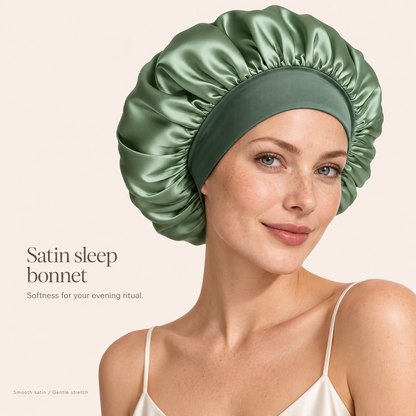 Traylisse® Double-Layer Satin Bonnet | Silky Comfort, Restful Care