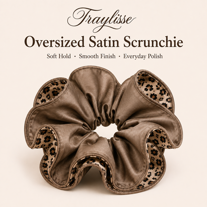 Traylisse® Leopard Print Scrunchie | Wild Elegance, Effortless Style