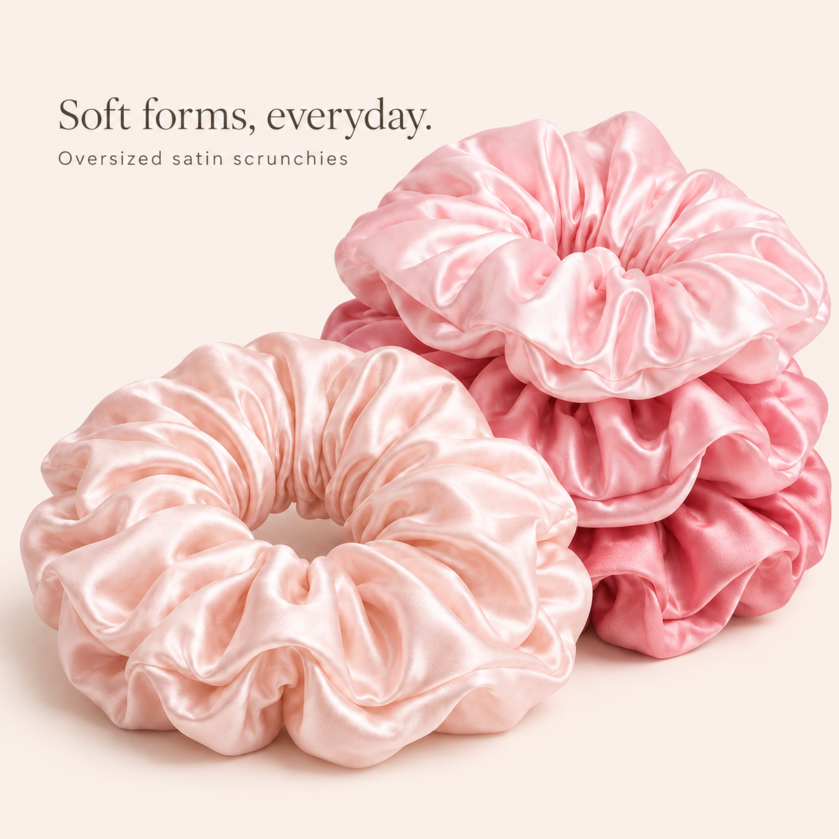 Traylisse Large Satin Scrunchie | Soft Sheen, Effortless Style