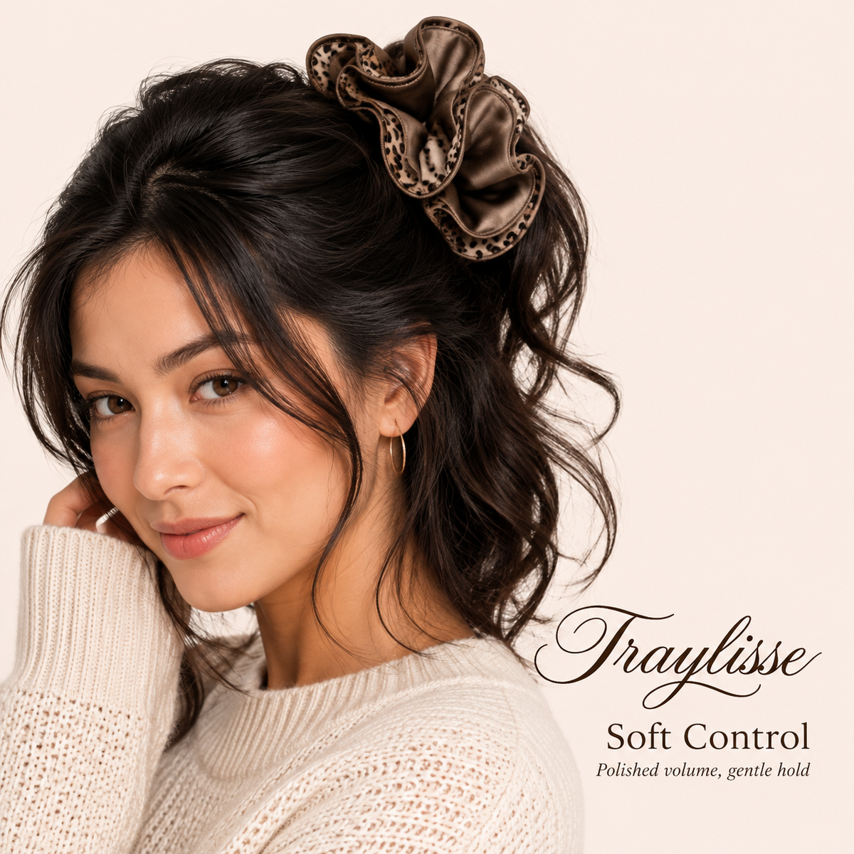 Traylisse® Leopard Print Scrunchie | Wild Elegance, Effortless Style