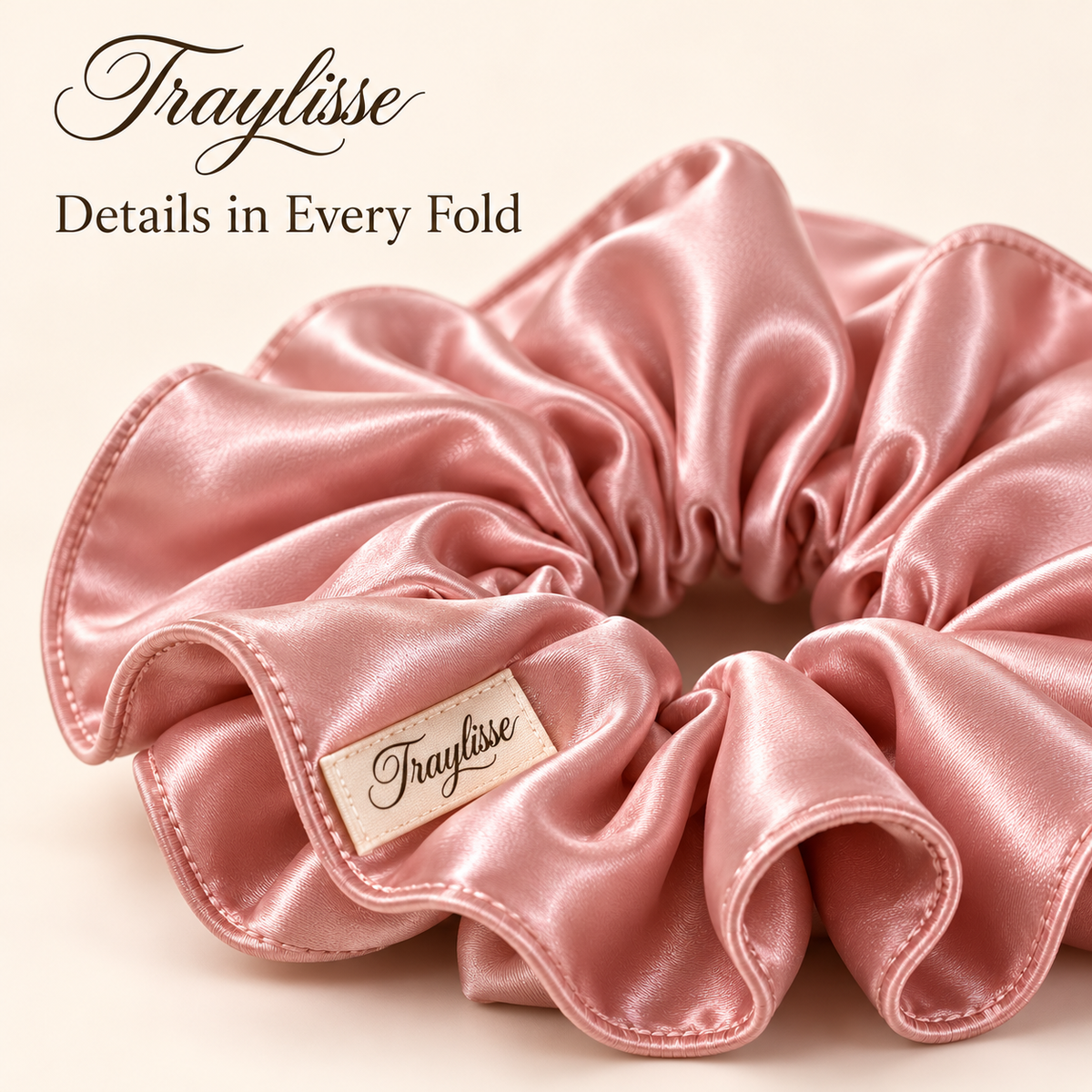 Traylisse® Oversized Satin Scrunchie | Soft Shine, Effortless Elegance