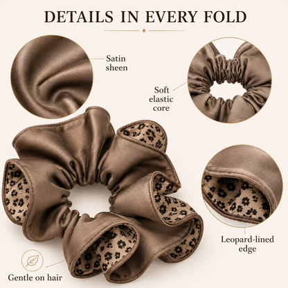 Traylisse® Leopard Print Scrunchie | Wild Elegance, Effortless Style