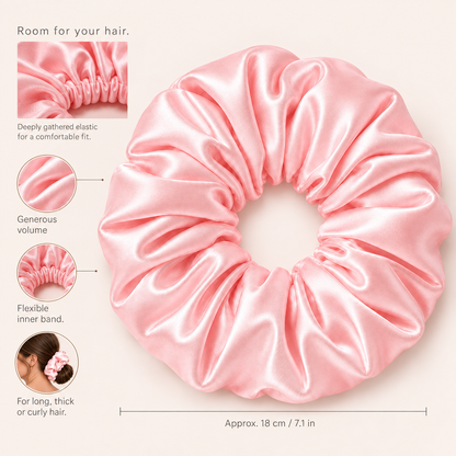 Traylisse Large Satin Scrunchie | Soft Sheen, Effortless Style