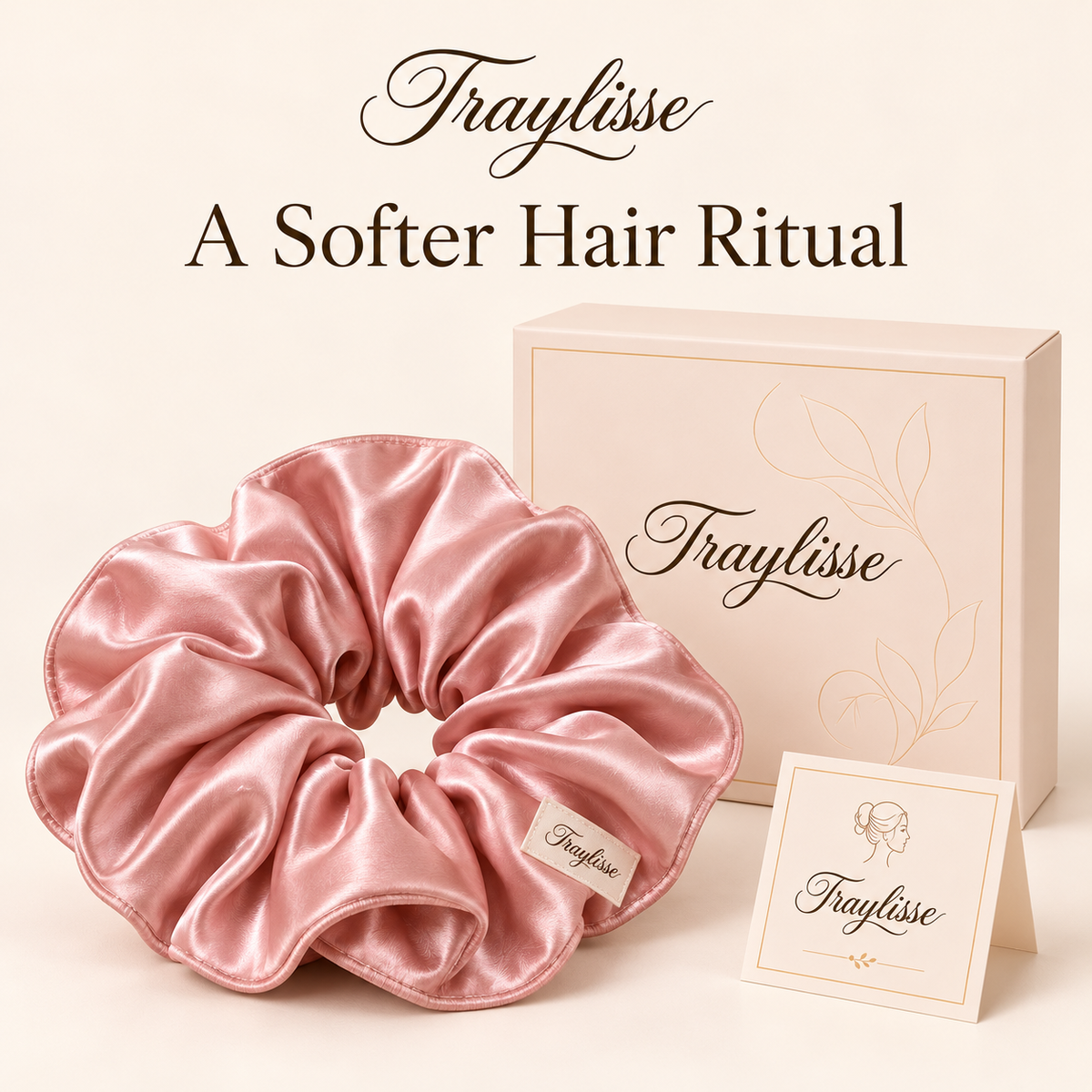 Traylisse® Oversized Satin Scrunchie | Soft Shine, Effortless Elegance
