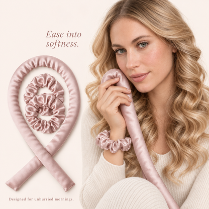 Traylisse® Satin Heatless Curling Set | Wrap Tonight, Wake Up to Waves