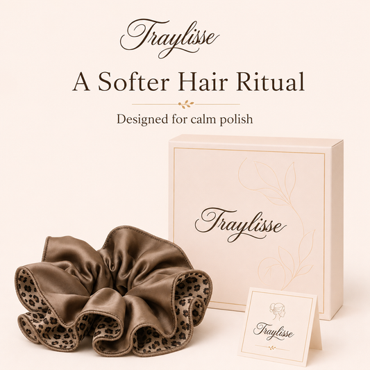 Traylisse® Leopard Print Scrunchie | Wild Elegance, Effortless Style
