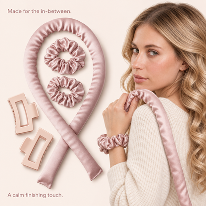 Traylisse® Satin Heatless Curling Set | Wrap Tonight, Wake Up to Waves