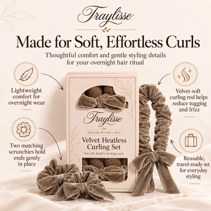 Traylisse® Dream Curls Heatless Curling Set | Wrap Tonight, Wave Tomorrow