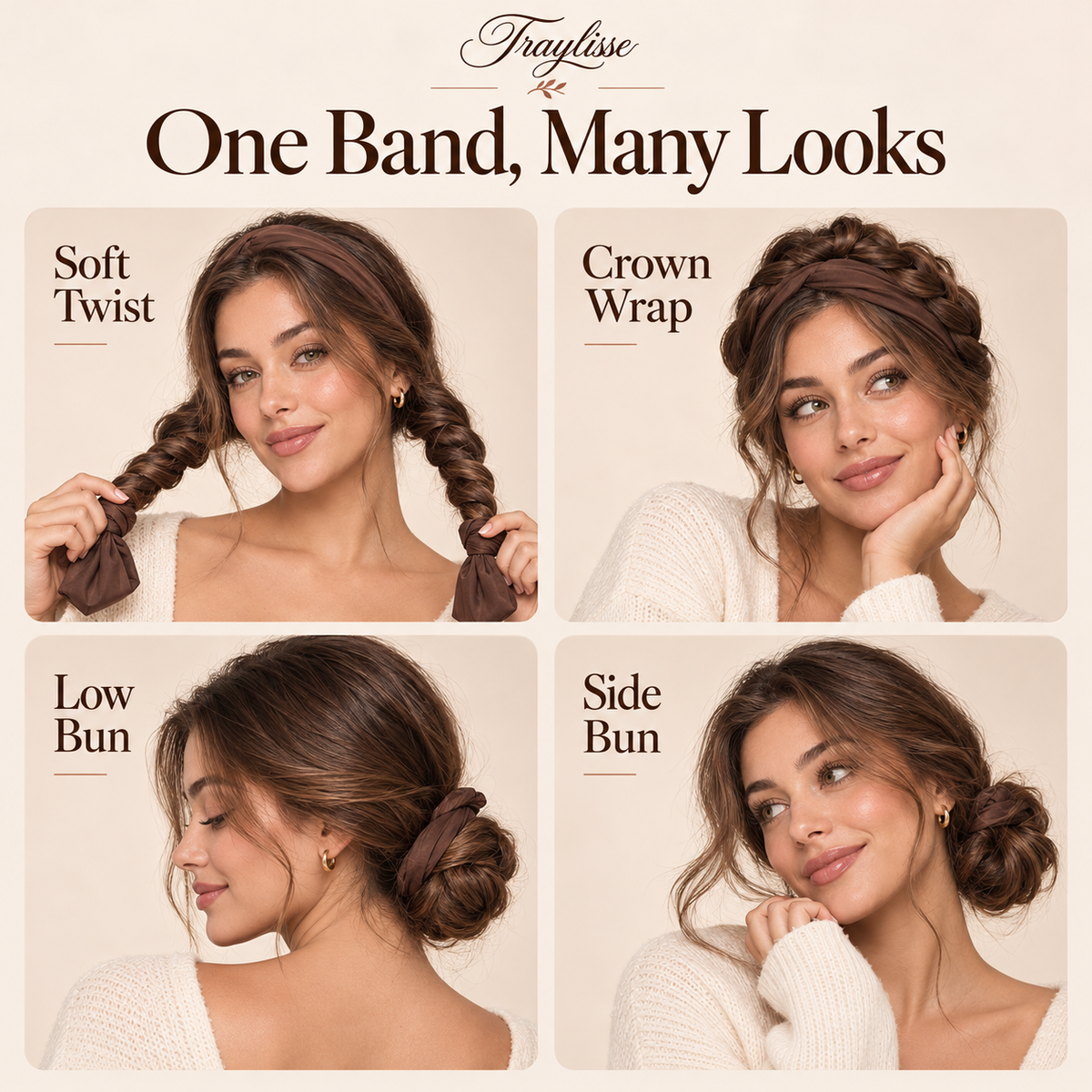 Traylisse® Dream Curls Heatless Curling Headband | Wrap Your Way to Waves