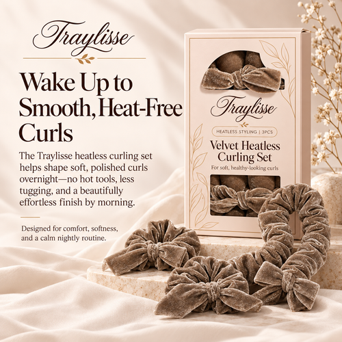 Traylisse® Dream Curls Heatless Curling Set | Wrap Tonight, Wave Tomorrow