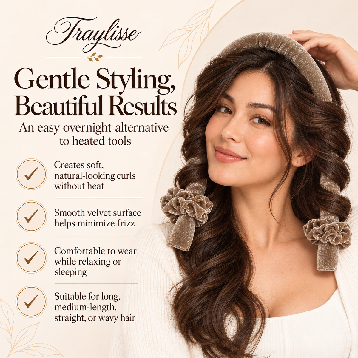 Traylisse® Dream Curls Heatless Curling Set | Wrap Tonight, Wave Tomorrow