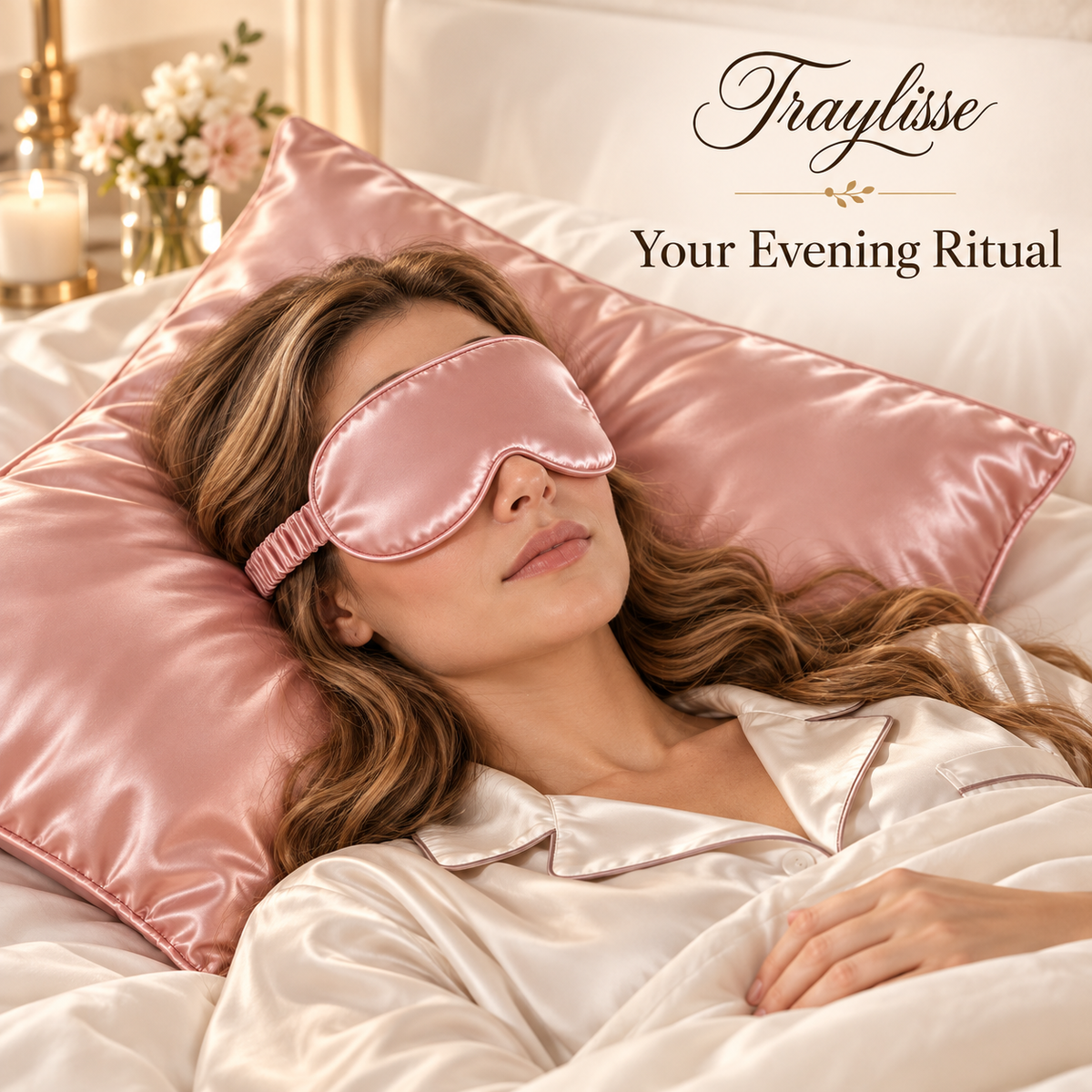 Traylisse® Night Rituals Silk Sleep Mask | Your Quiet Moment Begins Here